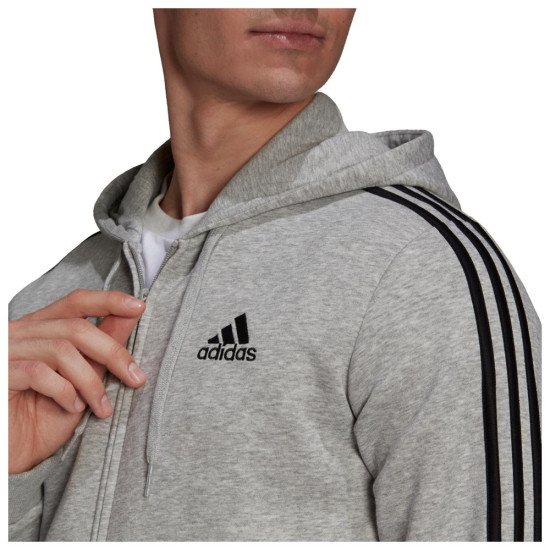 Adidas Ανδρική ζακέτα Essentials Fleece 3-Stripes Full-Zip Hoodie Adidas Ανδρική ζακέτα Essentials Fleece 3-Stripes Full-Zip Hoodie